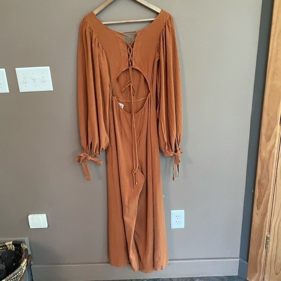 NEW Free People‎ Linen Josie Jumpsuit Size 8 - Picture 6 of 10